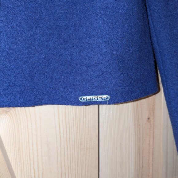 Geiger Boiled Wool Purple Cardigan Sweater Jacket Button Womens Size 38 Med / Lg - Picture 6 of 12